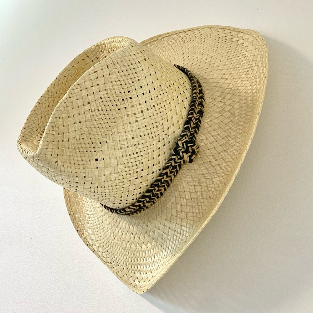 Vtg 7 3/8 Resistol Stagecoach Staw Self-Conforming Cowboy Hat Tall Crown